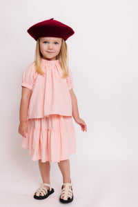 PINK SHIRT AND SKIRT SET
