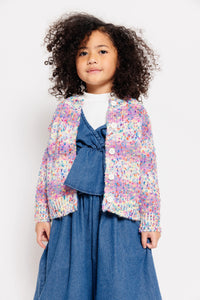 RAINBOW FLECK CARDIGAN SWEATER