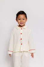RED BUTTON PAJAMA SET