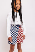RED AND BLUE CHECKERBOARD SHORTS