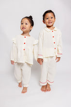 RED BUTTON PAJAMA SET