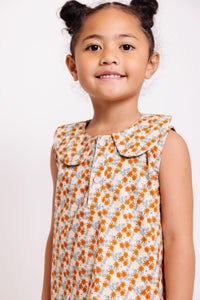 FLORAL PRINT COLLAR DRESS
