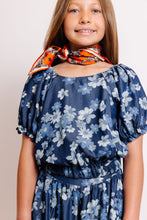 FLORAL PRINT CHAMBRAY TOP AND BOTTOM SET