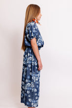 FLORAL PRINT CHAMBRAY TOP AND BOTTOM SET