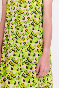 CHARTREUSE PRINT DRESS