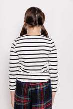 WHITE AND BLACK STRIPED TOP