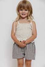 EYELET SMOCKED TOP