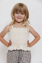 EYELET SMOCKED TOP