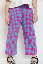 HOT PINK AND BLUE GINGHAM PANTS