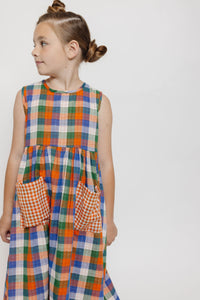 GINGHAM POCKET DRESS