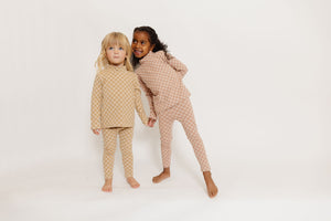 MAUVE CHECKERBOARD PAJAMA/EVERYDAY SET