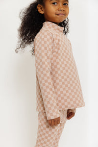 MAUVE CHECKERBOARD PAJAMA/EVERYDAY SET