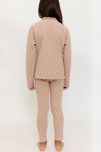 MAUVE CHECKERBOARD PAJAMA/EVERYDAY SET