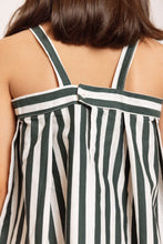 STRIPED BOX PLEAT DRESS