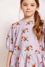 PURPLE FLORAL PRINT DRESS