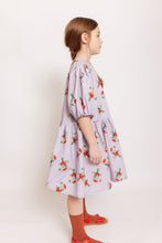 PURPLE FLORAL PRINT DRESS