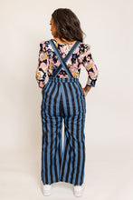 ADULT STRIPED DENIM MOUSE OVERALLS