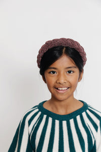 RED SPARKLE BRAIDED HEADBAND