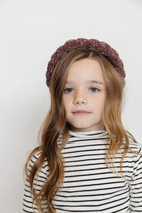 RED SPARKLE BRAIDED HEADBAND