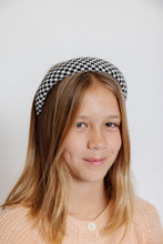 BLACK AND CREAM HOUNDSTOOTH HEADBAND